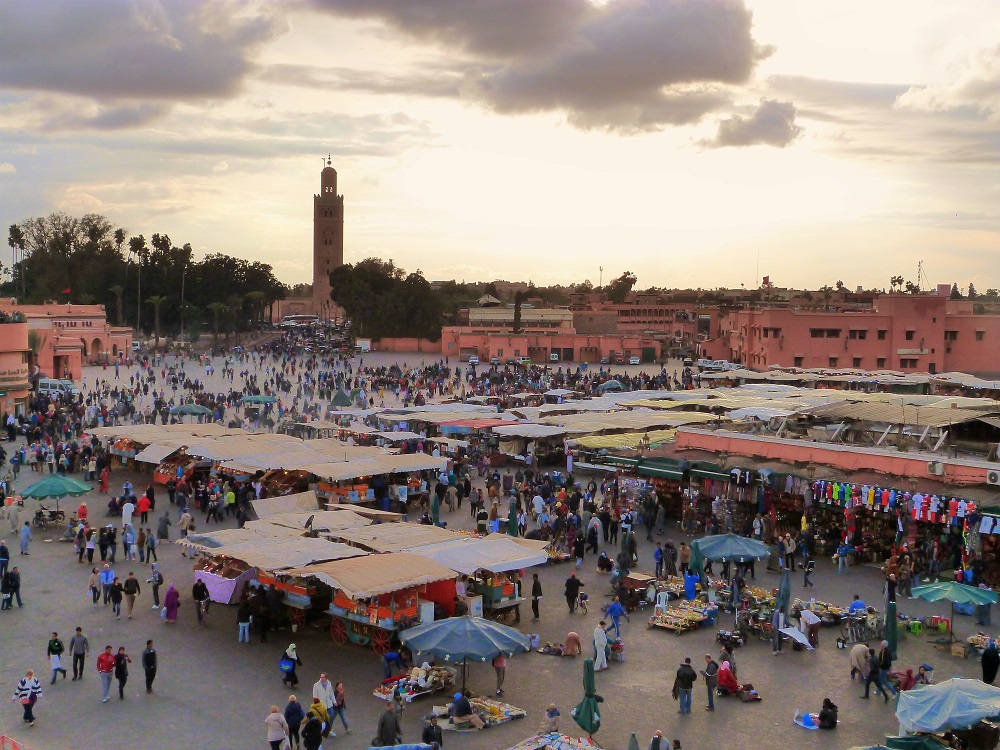 Jemaa el-Fna at sunset, Marrakech