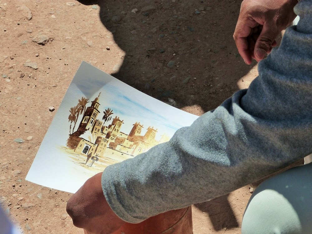 Day trip from Marrakech: Traditional painting - Ait Ben Haddou