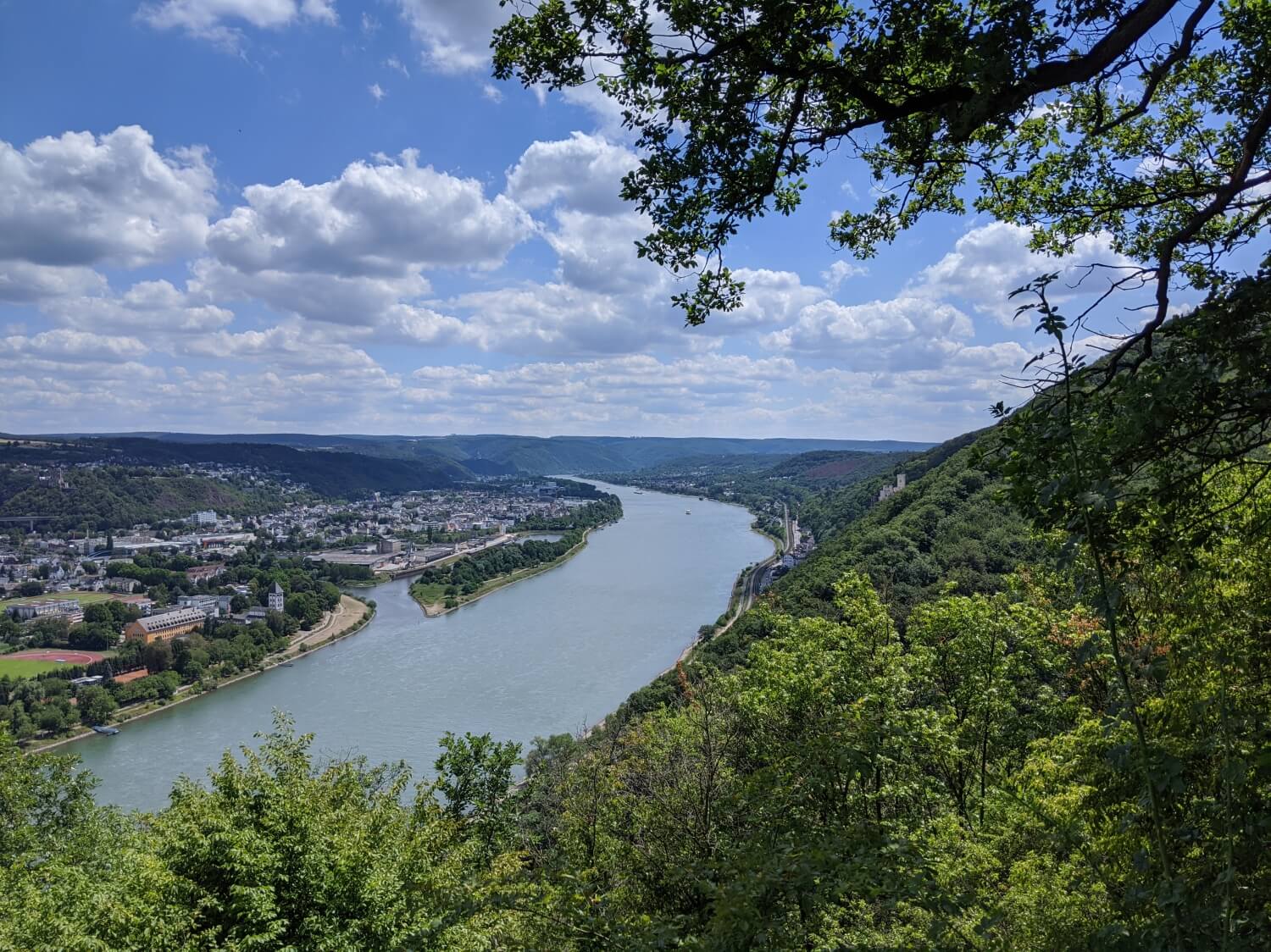 Rhine river view hiking