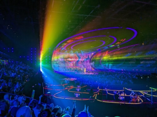 Eurovision stage Liverpool rainbow