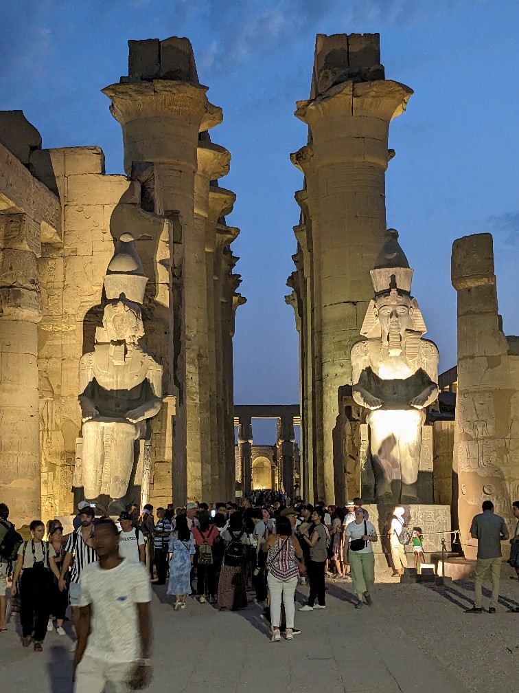 Luxor Temple at dusk