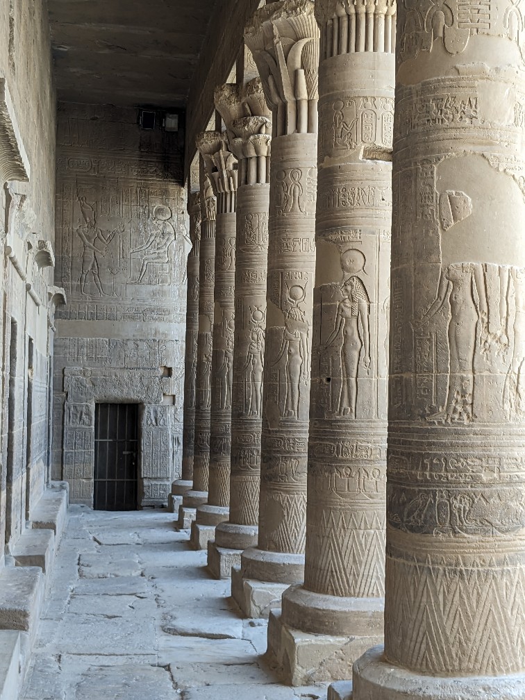 Pillars inside Philae Temple