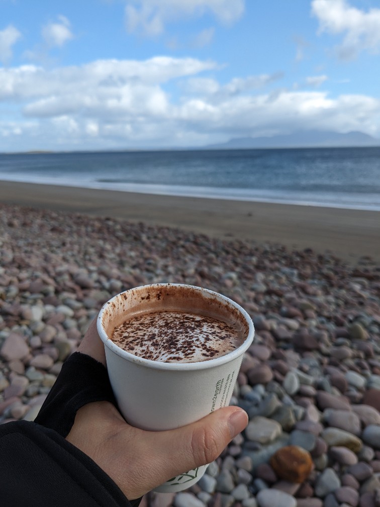 Mulranny beach hot chocolate