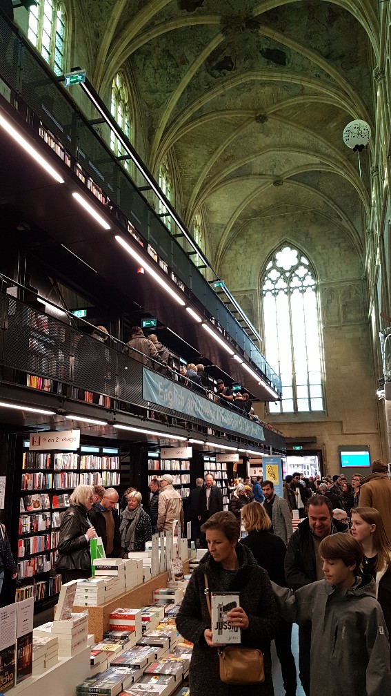 Visiting Maastricht: bookshop in church