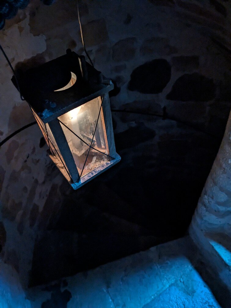 Cesis castle tower by candelight