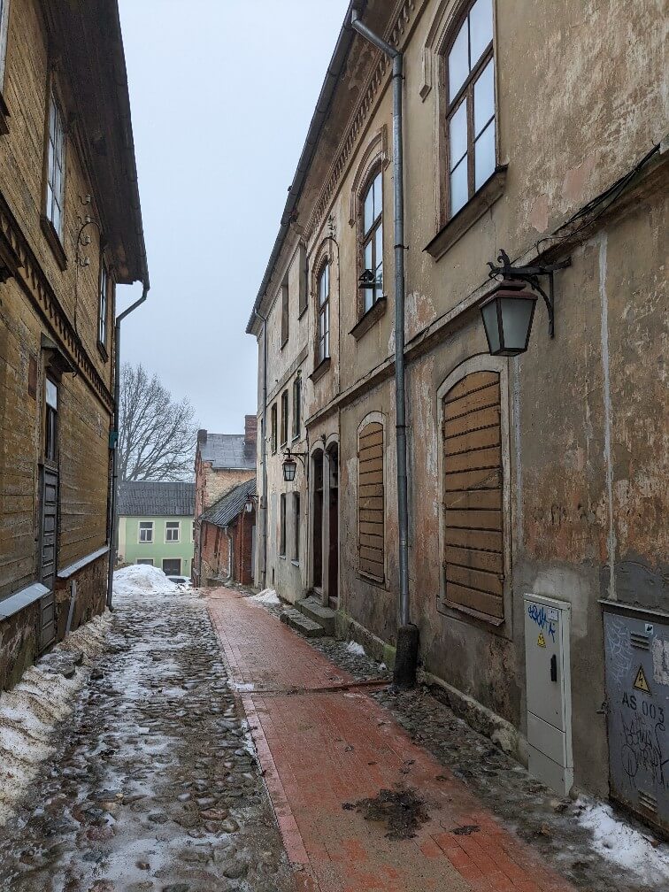 Cesis streets in January