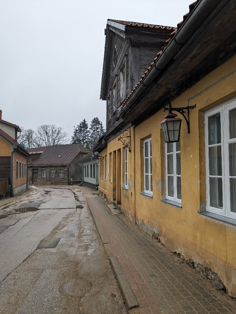 Cesis street in winter