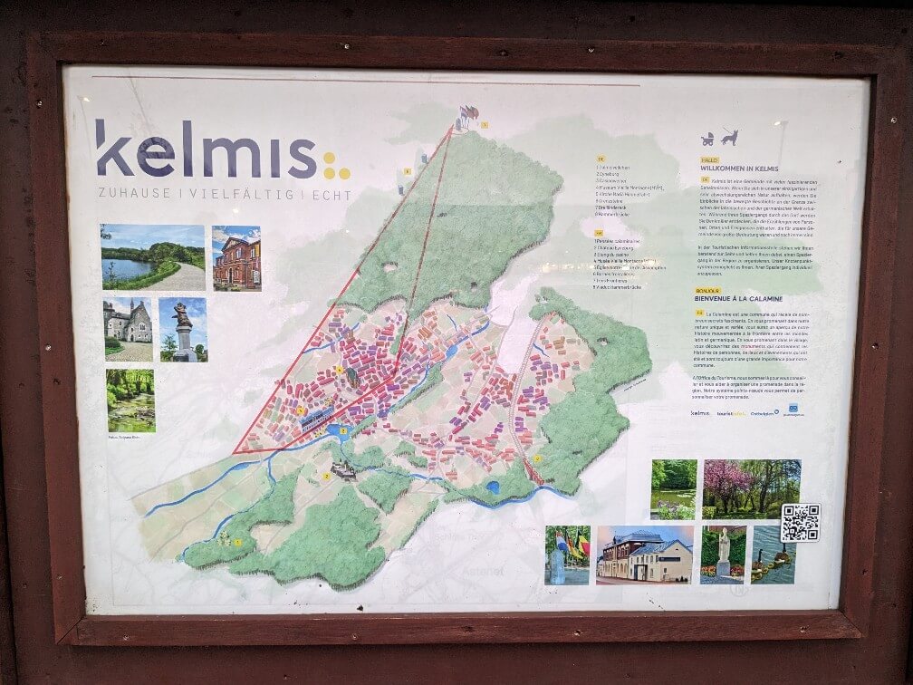 Kelmis tourist information sign