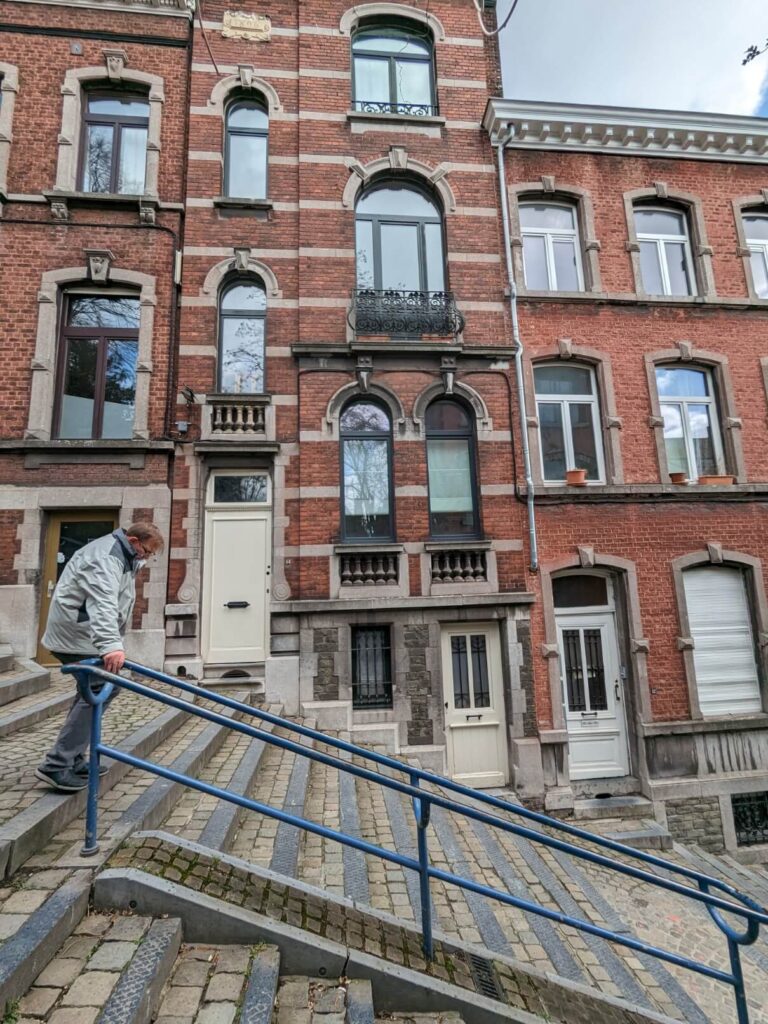 Extreme houses on the steps Montagne de Beuren