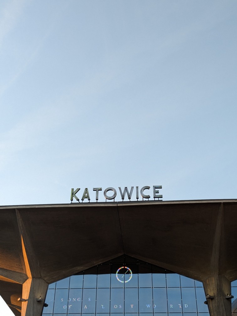 Katowice Hbf train station sign